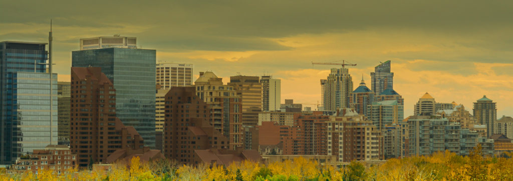 landscape shot of calgary city downtown alberta canada