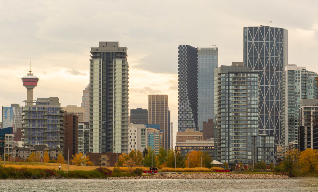 landscape shot of calgary city downtown alberta canada