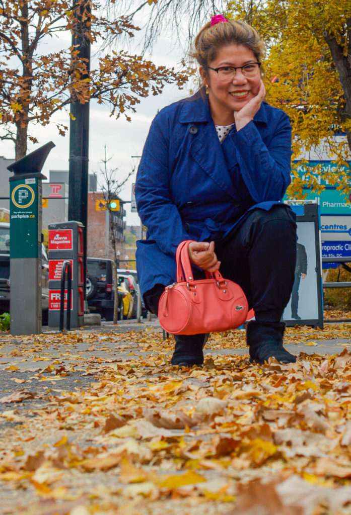 fall season outdoor photo shoot at 17th avenue calgary downtown